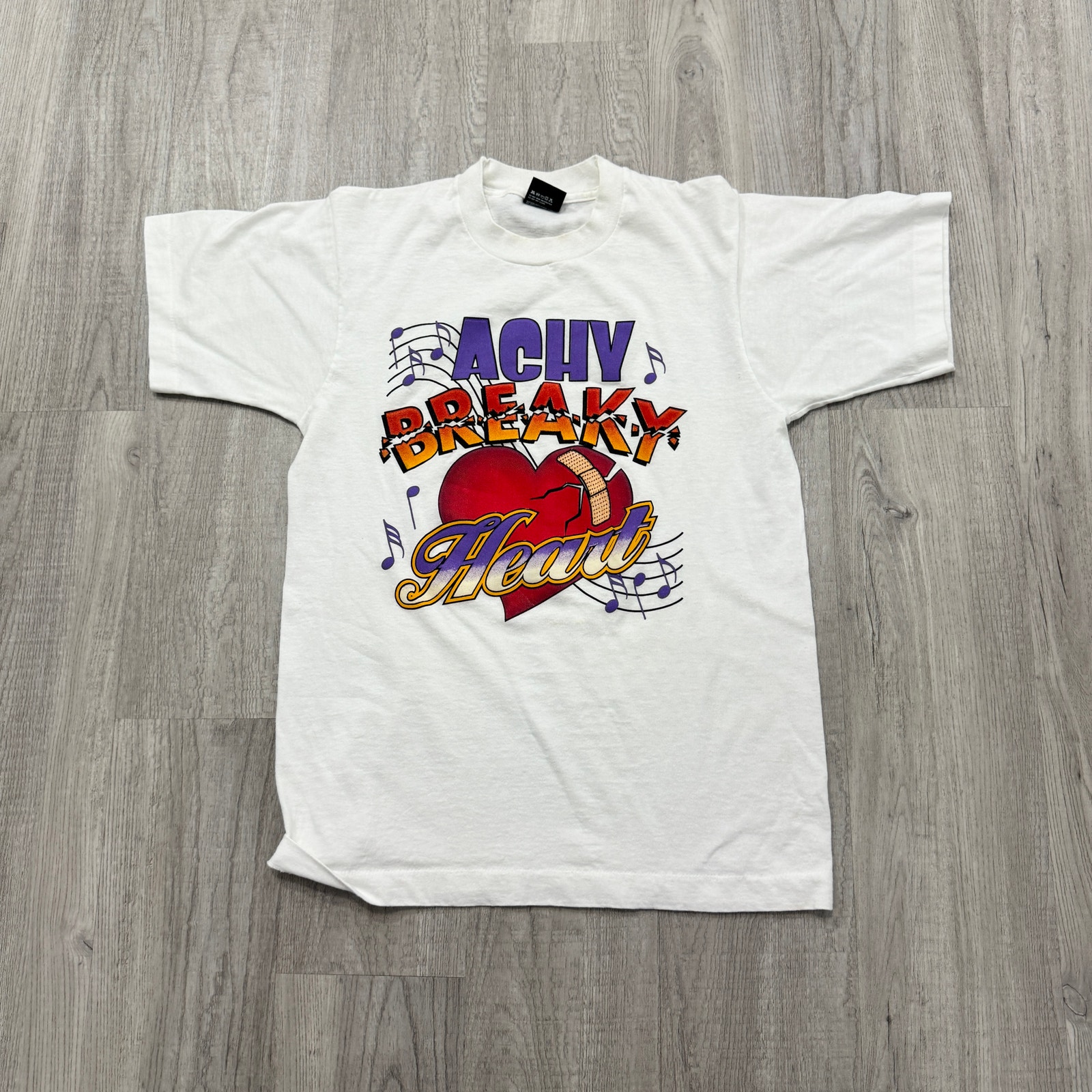Vintage Achy Breaky Heart Shirt Mens Medium White 90s Billy Ray Cyrus Country